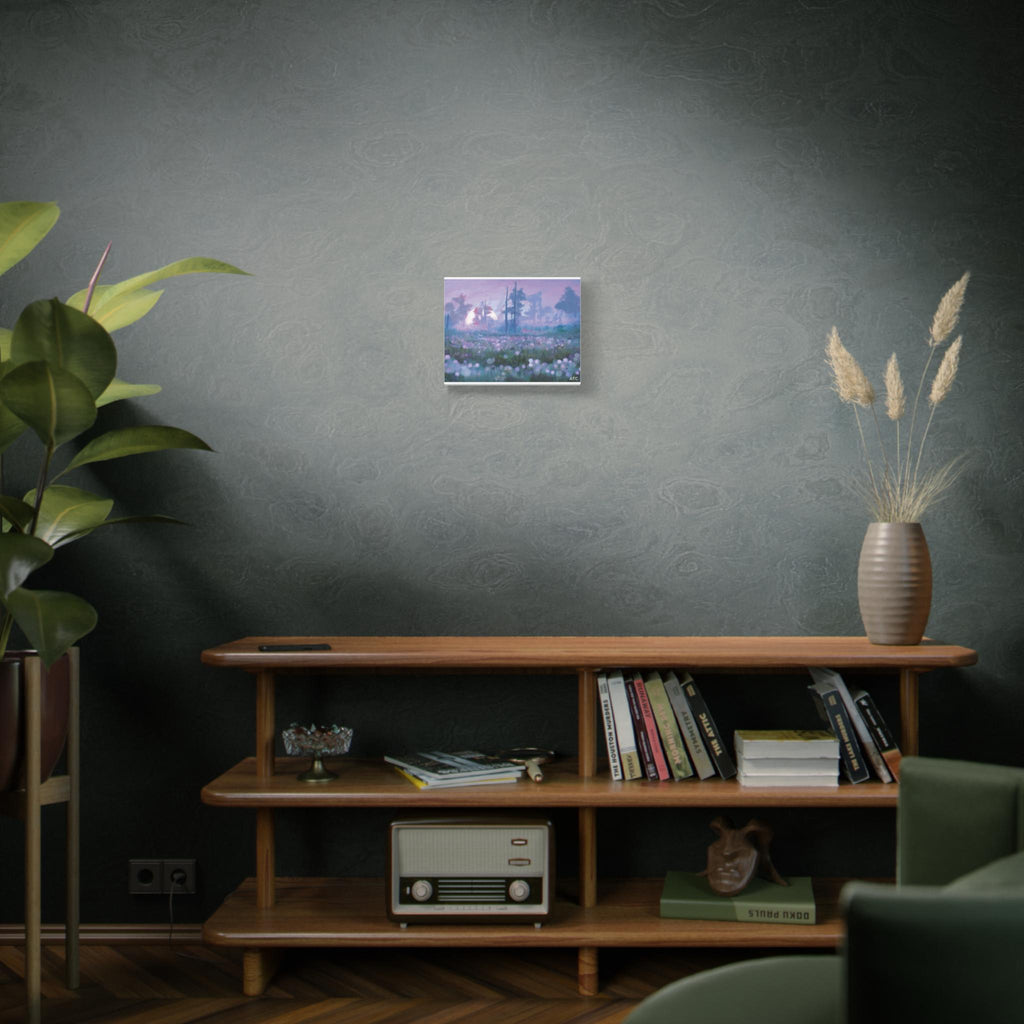 Misty Moonlit Meadow Canvas