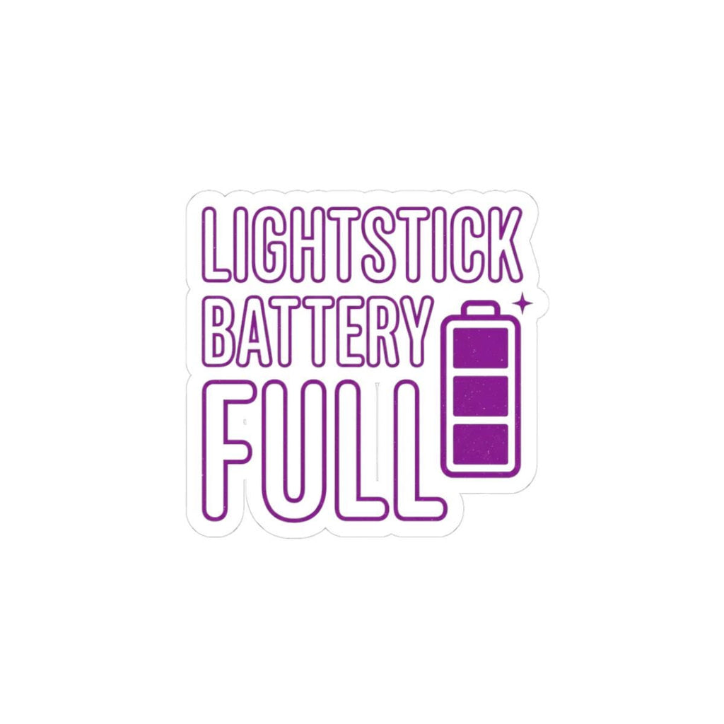 Lightstick Battery Full Sticker | K-Pop Stan Slang, Selca Energy