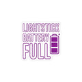 Lightstick Battery Full Sticker | K-Pop Stan Slang, Selca Energy