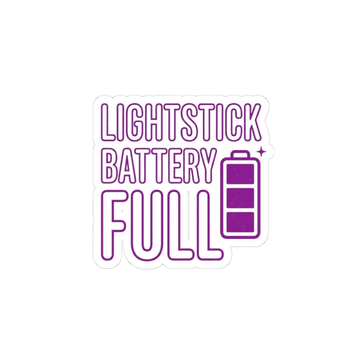 Lightstick Battery Full Sticker | K-Pop Stan Slang, Selca Energy