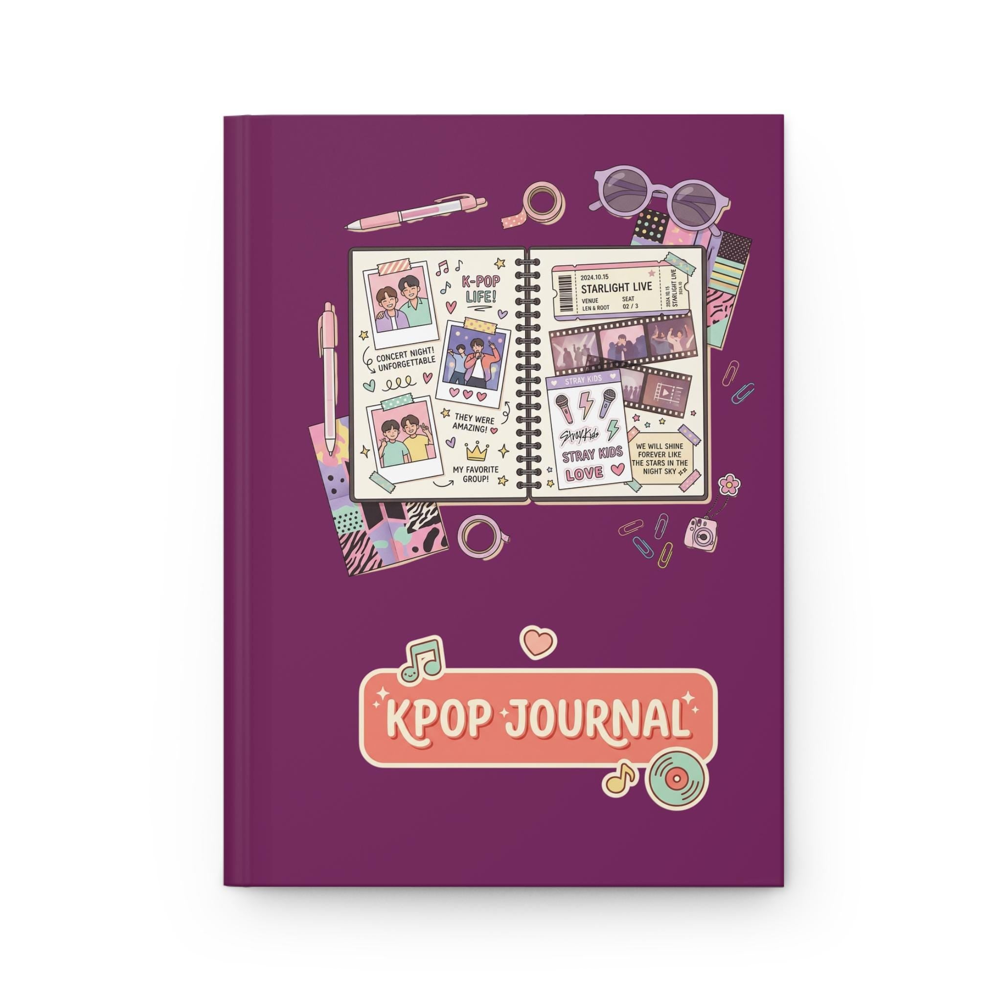 K-Pop Journal Hardcover Journal | BTS Love Fan Notebook