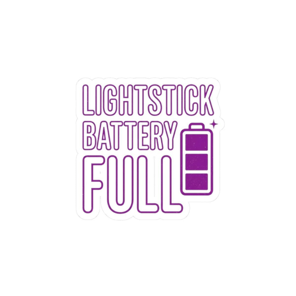 Lightstick Battery Full Sticker | K-Pop Stan Slang, Selca Energy